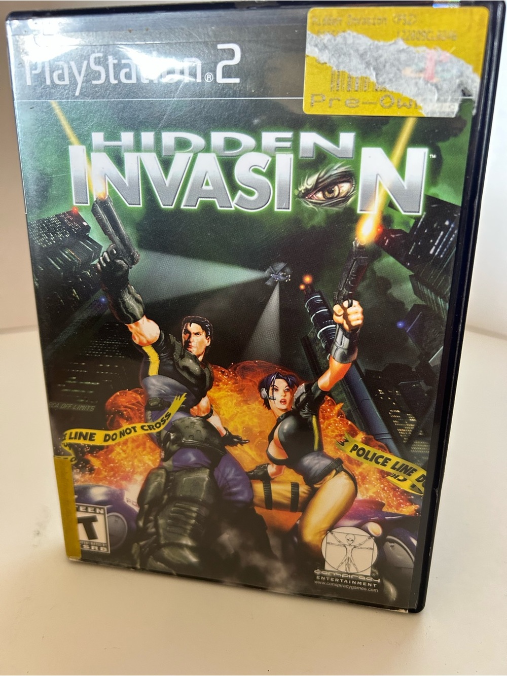 Sony Hidden Invasion Ps2- Green, Black, Yellow Cover Art